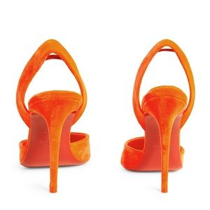 Brand New Christian Louboutin Betty Velvet Sling Pumps 100